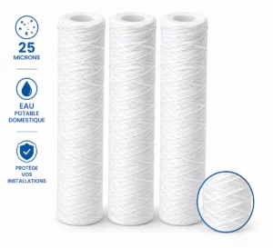 CARTOUCHE SEDIMENTS 10 POUCES 25 MICRONS - LOT DE 3