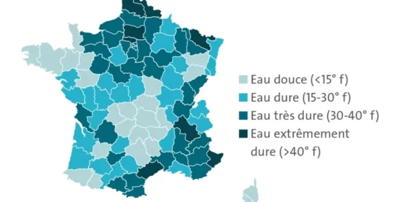 CARTE DURETE FRANCE VEOLIA