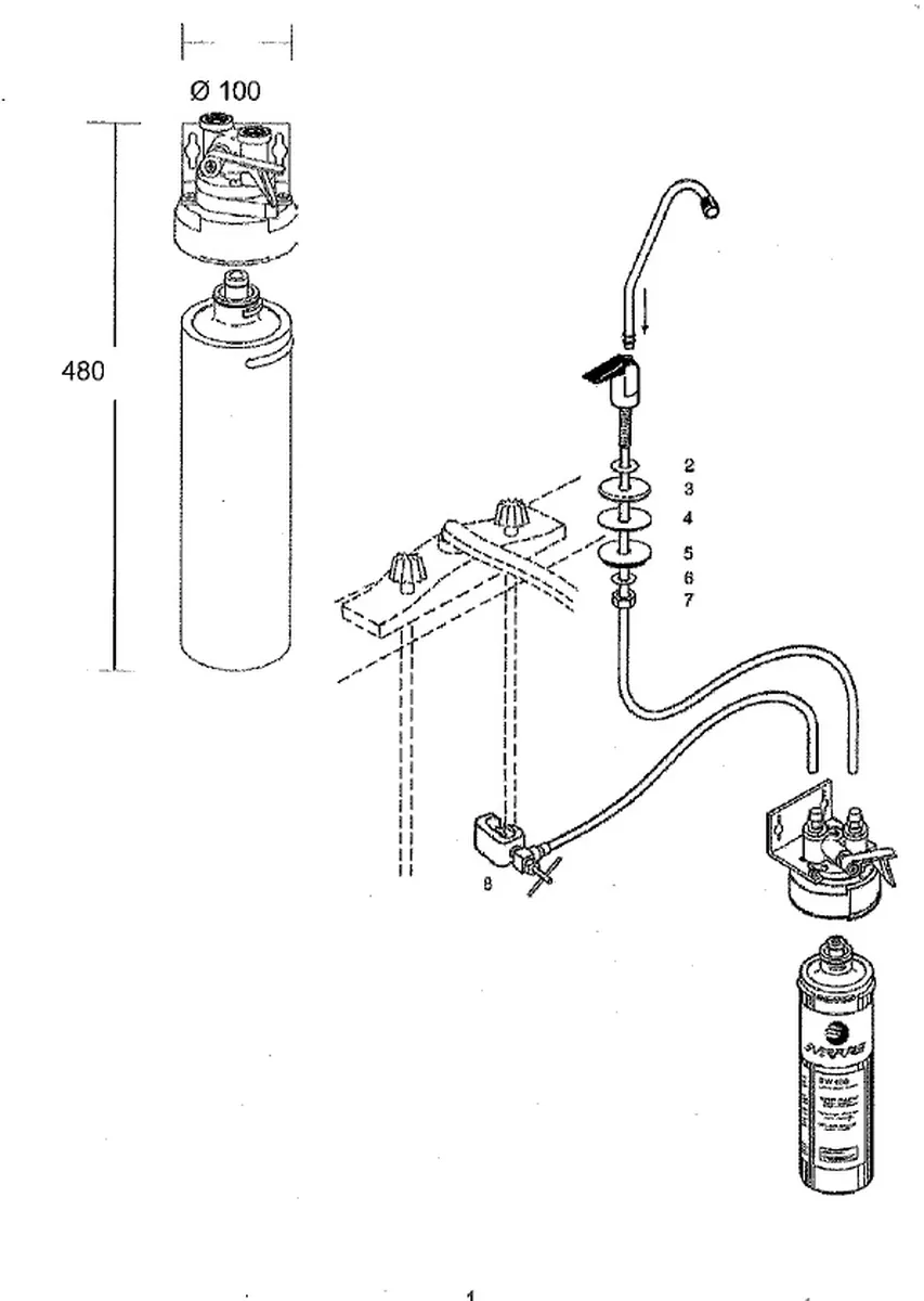 IMAGE - SYSTEME EVERPURE S100 SCHEMA DE MONTAGE