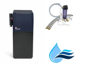 Adoucisseur Compact ORUS 2 Duplex sans électricité – Idéal petit espace avec kit d’installation